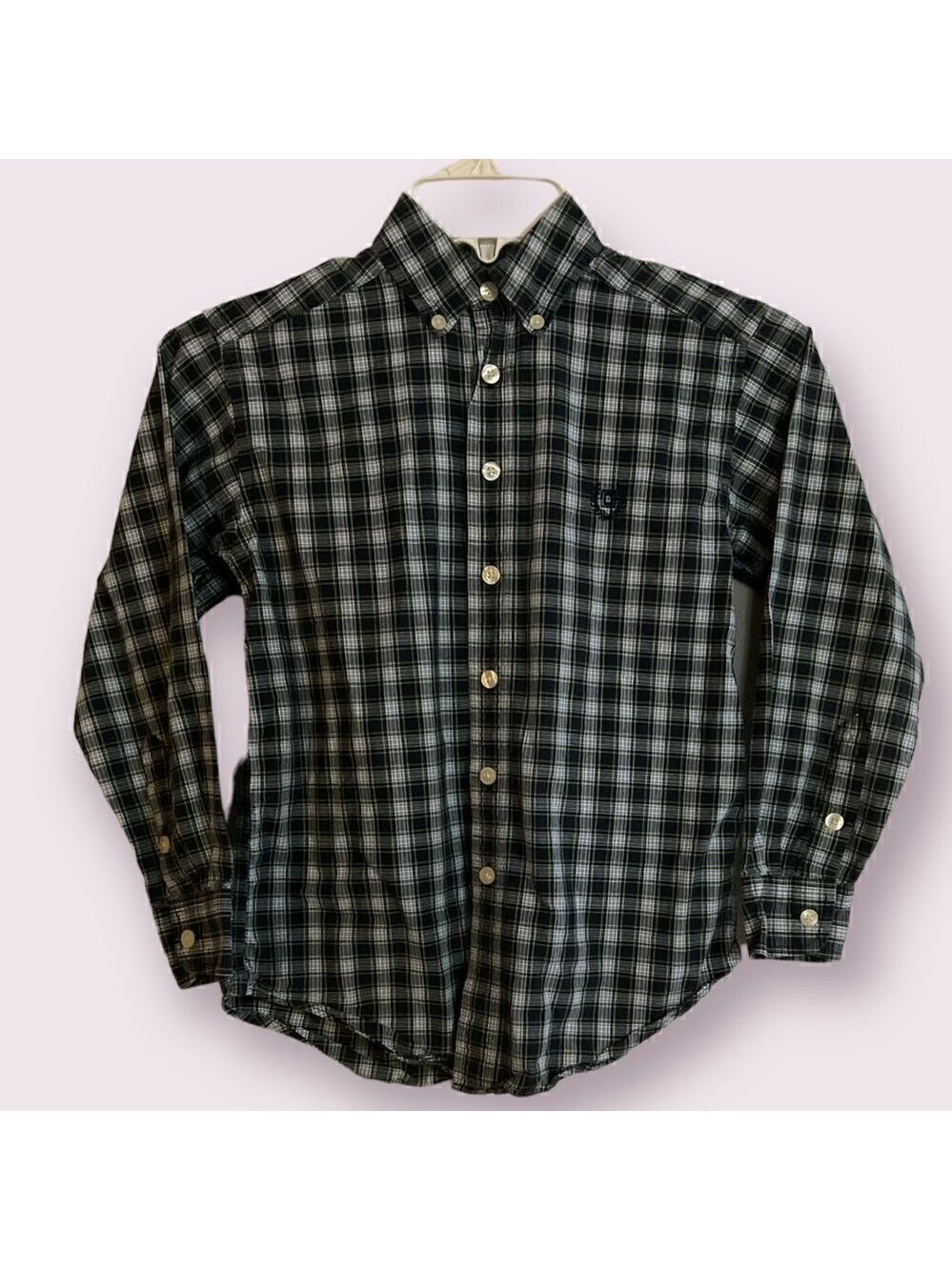 Chaps Collared Long Sleeve Button Down Boys Shirt